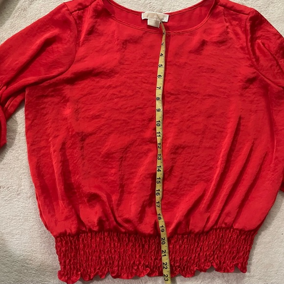 Michael Kors Red Satin Silky Blouse size 1X - Picture 5 of 8